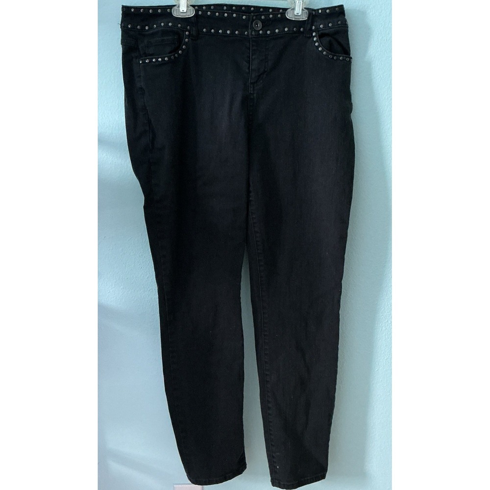 ECRU Boutique Brand Jeans Vine Black Women's Sz 10 Tapered Slim Straight
